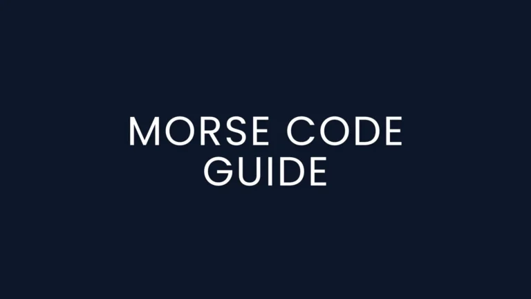 Morse Code Guide