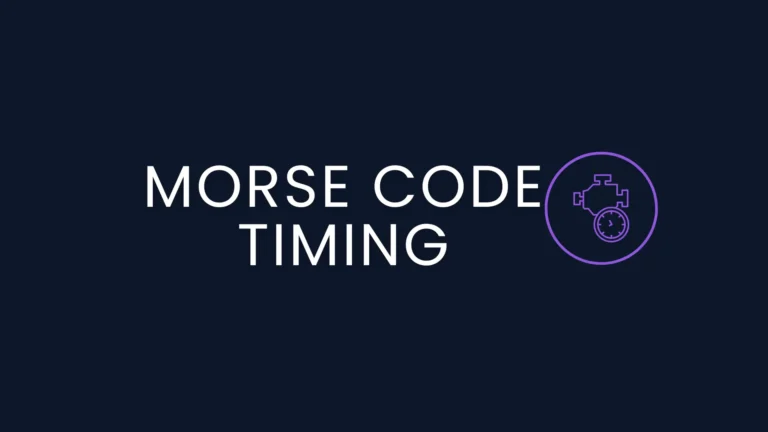 Morse Code Timing
